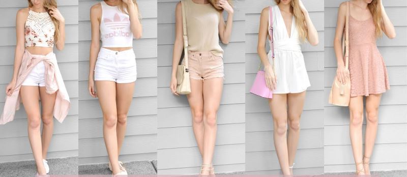 Outfits de ropa rosa para mujer de verano: vestidos cortos, faldas y pantalones cortos, camisetas y accesorios, bolsos